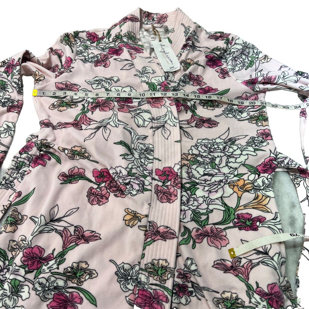 DAYDREAM By Berkshire Home Soft Pink Floral Robe Size S/M - Picture 6 of 9